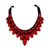 [Red Drops] Women Acrylic Choker Necklace False Collar Removable Fake Collar