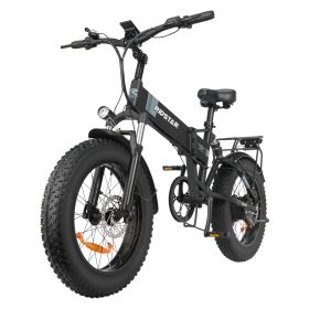 New Ridstar Winner Folding Electric Bike 1000W 48v 15AH Fat Tire Ebike Mountain Bike 20 Inch Electric Bicycle Cycling US Spot