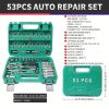 53pcs/set Car Repair Kit Tools, Car Repair Machine Repair Quick Ratchet Wrench, And Car Repair Tools