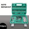 53pcs/set Car Repair Kit Tools, Car Repair Machine Repair Quick Ratchet Wrench, And Car Repair Tools