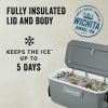 316 Series Insulated Portable Cooler with Heavy Duty Wheels, Leak-Proof Wheeled Cooler with 100+ Can Capacity