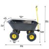 Folding car Poly Garden dump truck with steel frame, 10 inches. Pneumatic tire