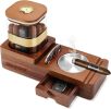 Cigar Humidor Cigar Ashtray Set Wooden Cigar Accessories Cigar Cutter Cigar Jar With Hygrometer Humidifier Cigar Gifts for Men