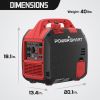 Powered Portable Inverter Generator, Super Quiet for Camping, Tailgating, Home Emergency Use, CARB Compliant (PS5020W)