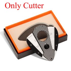 Galiner Cigarette Cigar Lighter Cutter Set Tobacco Windproof Torch 1 Jet Lighter Metal Cigar Cutter Knife Cutting Tool (Color: Only Cutter)