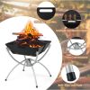 3-in-1 Camping Campfire Grill with Stainless Steel Grills Carrying Bag & Gloves