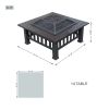 Durable Outdoor Fire Pit Table for Wood Burning with Accessories