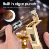 Cigar Lighter Ashtray Set 4 Jet Flame Windproof Lighters With Cigar Holder Cigar Punch Refillable Butane Cigar Accessories