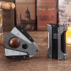 Galiner Cigarette Cigar Lighter Cutter Set Tobacco Windproof Torch 1 Jet Lighter Metal Cigar Cutter Knife Cutting Tool